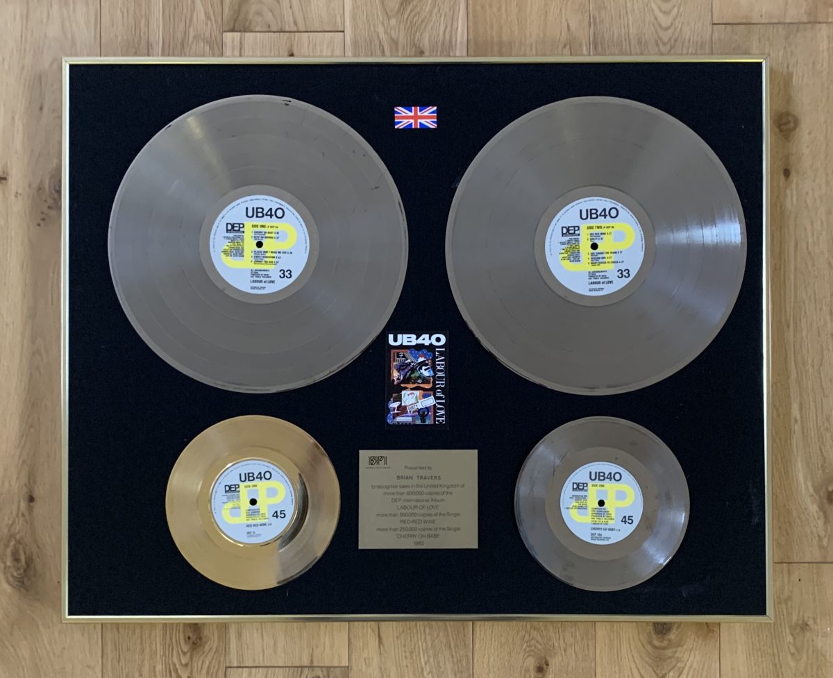 Brian Travers UB40 Double Platinum